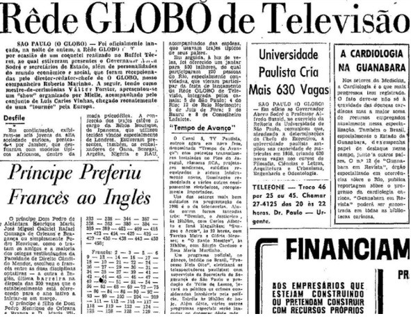 G5: A Globo em DF, MG, PE, SP e RJ | Memoriaglobo