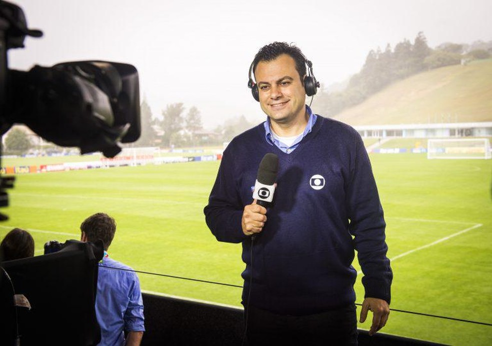Eric na cobertura da Copa de 2014. — Foto: TV Globo